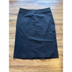 Gap Skirt Womens 6 Black Pencil Knee Length Side Zip Cotton Blend